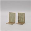 Image 2 : Pair Chinese Inlaid Hardstone Bookends