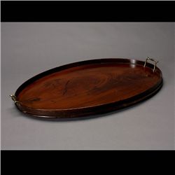 George III Mahogany Tray with Brass Handles