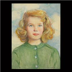 ANITA WILLETS BURNHAM, Portrait of a Girl, Oil
