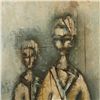Image 3 : American School "Two Figures" Oil