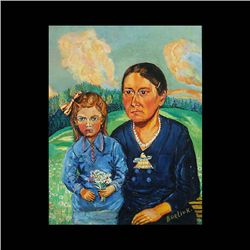 American School Signed Burliuk Oil