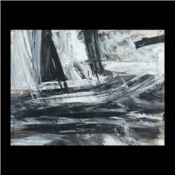 Jules Engel "Front View" Gouache