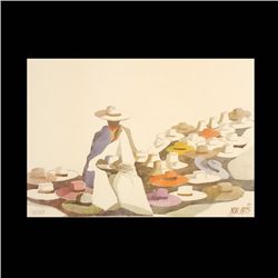 NOAL BETTS, Hat Weaver, Watercolor on paper