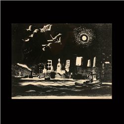 Dong Kingman "Moon over San Francisco" Woodblock