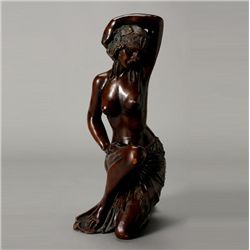 After Villanis  "Kneeling Woman" Sculpture
