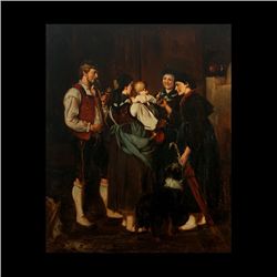 Continental School "Bringing in the Baby" Oil