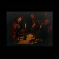 Mexican School, "Jesus and Figures"