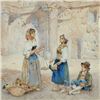 Image 3 : Ettore Ascenzi, Watercolor of a Flower Vendor