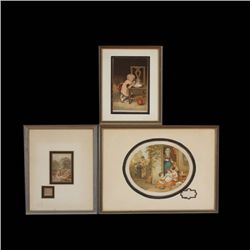 George Baxter 3 lithograhs