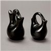 Image 2 : Two miniature blackware double spoutted pitchers