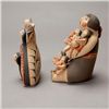 Image 2 : Two (2) storyteller figtures, polychrome ceramic