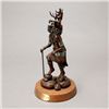 Image 2 : RON HONYOUTI.  Painted bronze of Deer Dancer.