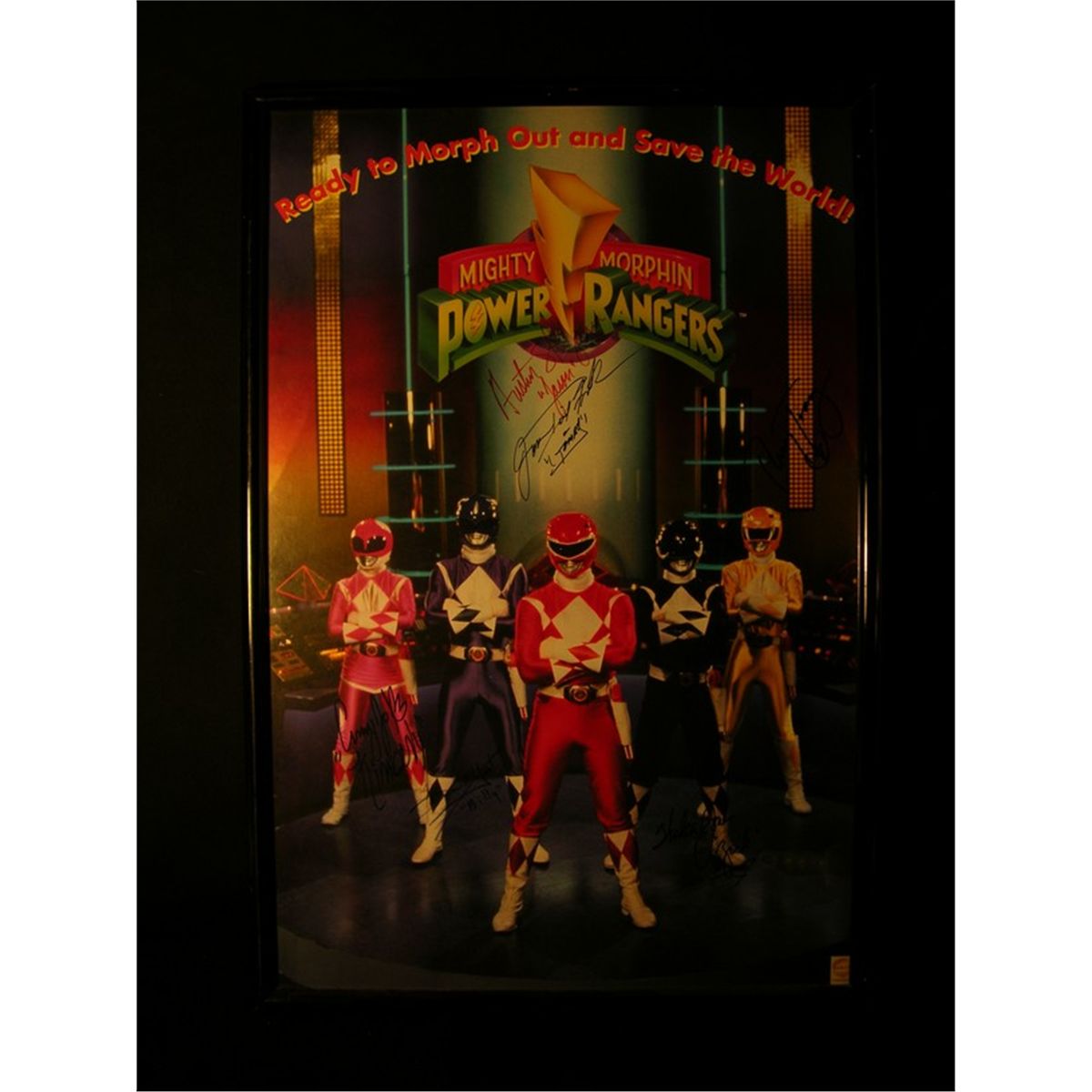 Mighty Morphin Power Rangers Signed Poster