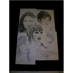 Actress Signed Drawings