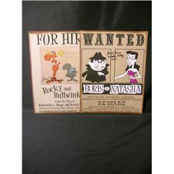 Rocky and Bullwinkle Signed Signs