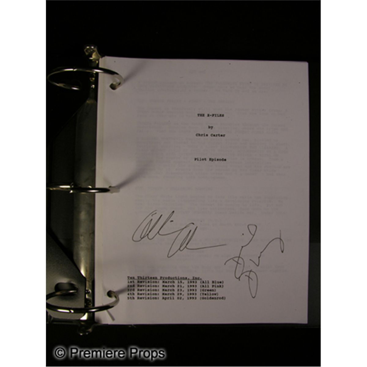 The X Files Signed Pilot Script