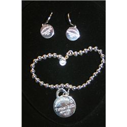 Tiffany & Co. Engraved Tag Bracelet & Earings