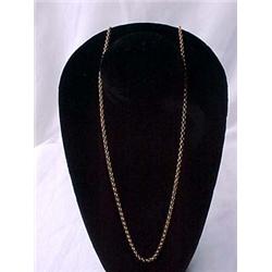 14K GOLD LINK CHAIN - 28  ROUND OPEN LINK C