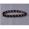 Image 1 : SILVER AND GARNET BRACELET - ROSE CUT GARNE