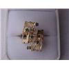 Image 1 : 14K GOLD AND EMERALD COCKTAIL RING - HANDMA