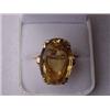 Image 1 : 14K GOLD AND CITRINE RING - HEAVY HANDMADE