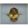 Image 1 : 14K GOLD AND CITRINE RING - CUSTOM MADE YEL