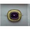 Image 1 : 14K GOLD AND AMETHYST RING - CONTEMPORARY Y