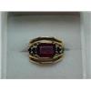 Image 1 : 14K GOLD AND GARNET RING - YELLOW GOLD MOUN