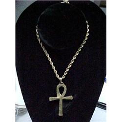 14K GOLD EASTERN ORTHODOX CROSS AND CHAIN -