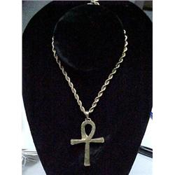 14K GOLD EASTERN ORTHODOX CROSS AND CHAIN -