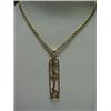 Image 1 : 14K GOLD EGYPTIAN PENDANT AND CHAIN - 24" F