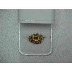 14K GOLD LEAF MOTIF RING - HANDMADE YELLOW