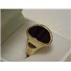 Image 1 : 14K GOLD AND BLACK ONYX RING - YELLOW GOLD