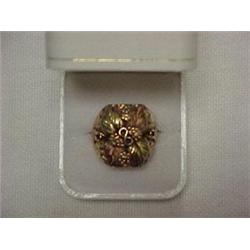 TRI-COLOR GOLD GRAPE MOTIF RING - 10K YELLO