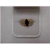 Image 1 : 14K AND BLACK ONYX RING - MODERN STYLE YELL