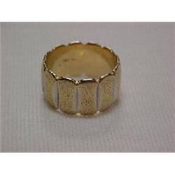 14K GOLD WEDDING BAND - 1/2" WIDE YELLOW GO