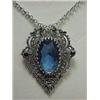 Image 1 : 1920'S FILIGREE NECKLACE - RHODIUM PLATED C
