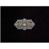 Image 1 : 14K WHITE GOLD AND PLATINUM BAR PIN WITH DI