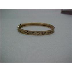 VICTORIAN GOLD FILLED BRACELET - HINGED BAN