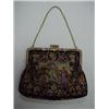Image 1 : PETIT-POINT EVENING BAG - 5-1/2" X 6-1/2" P