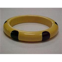 BAKELITE INLAID DOT BRACELET - 1/2" WIDE IV