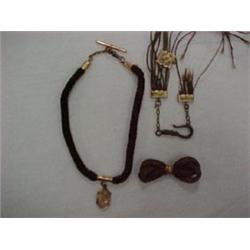 VICTORIAN HAIR JEWELRY - 12" MAN'S WATCH CH