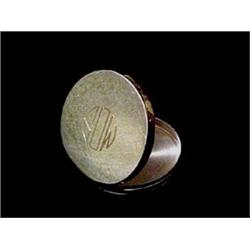 14K GOLD ROUGE POT - 2" DIAMETER COMPACT OR