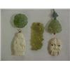 Image 1 : ONE LOT OF JADE AND IVORY JEWELRY - CARVED
