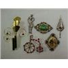 Image 1 : ONE LOT OF SIX COSTUME JEWELRY PINS - ART D