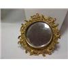 Image 1 : ORNATE BRASS MIRROR - 5" DIAMETER ROUND MIR