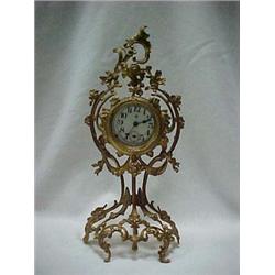 GILT METAL FRENCH STYLE DRESSER CLOCK - 10-