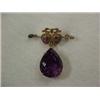 Image 1 : GOLD VICTORIAN PIN WITH AMETHYST AND SEED P