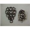 Image 1 : ART DECO RHINESTONE CLIP AND PIN - 1-1/2" L