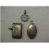 Image 1 : STERLING SILVER MATCH SAFE, LOCKET AND COMP